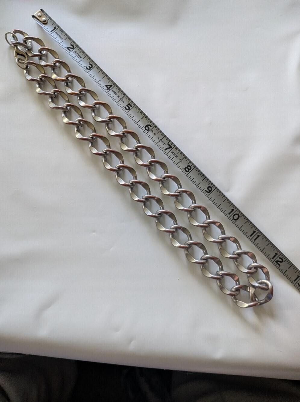 Vintage Chunky Large Loop Grunge Chain Necklace - Picture 9 of 9